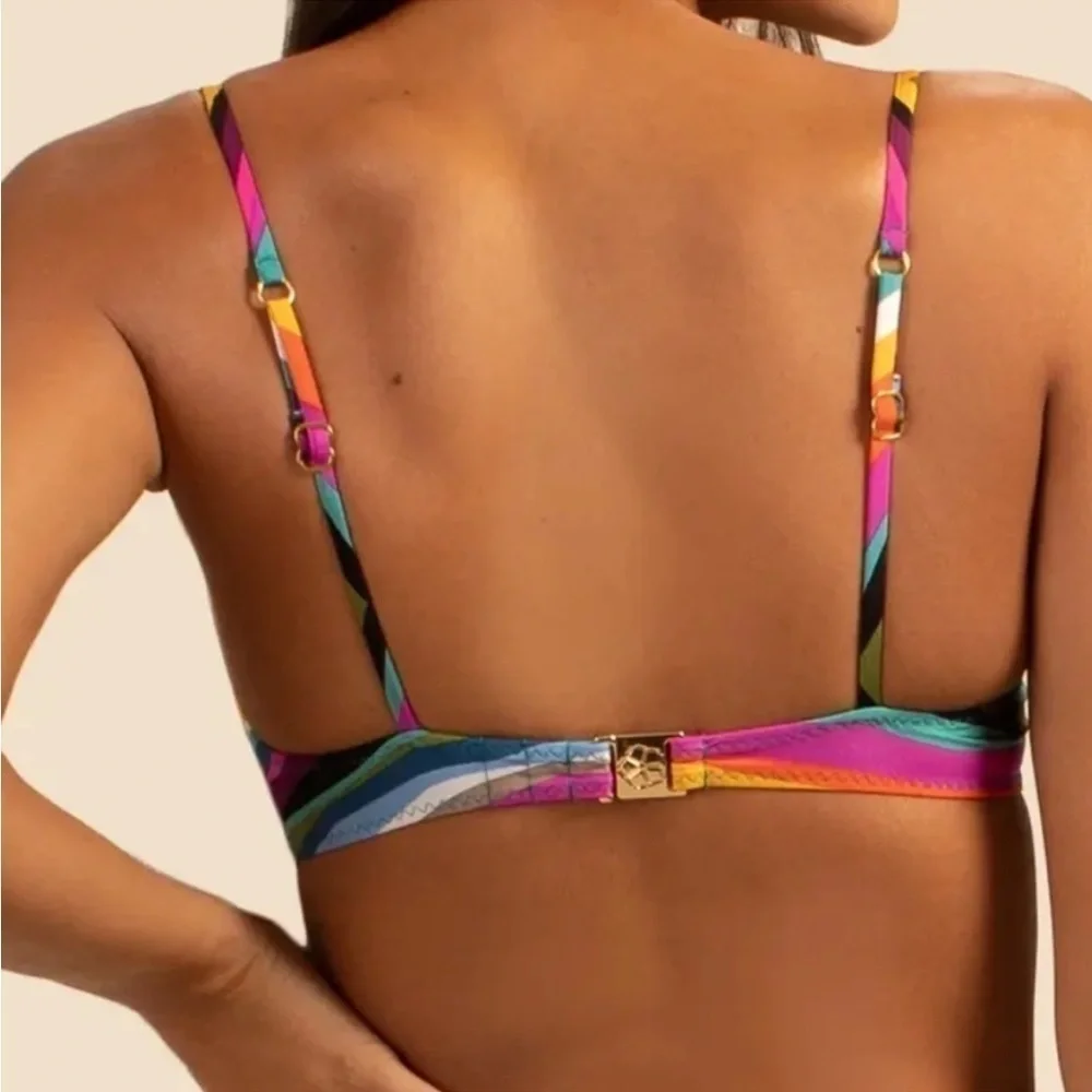 Trina Turk Louvre Underwire Bra Bikini Top Size 10 NEW